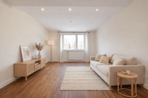 Minimalist boho living room design